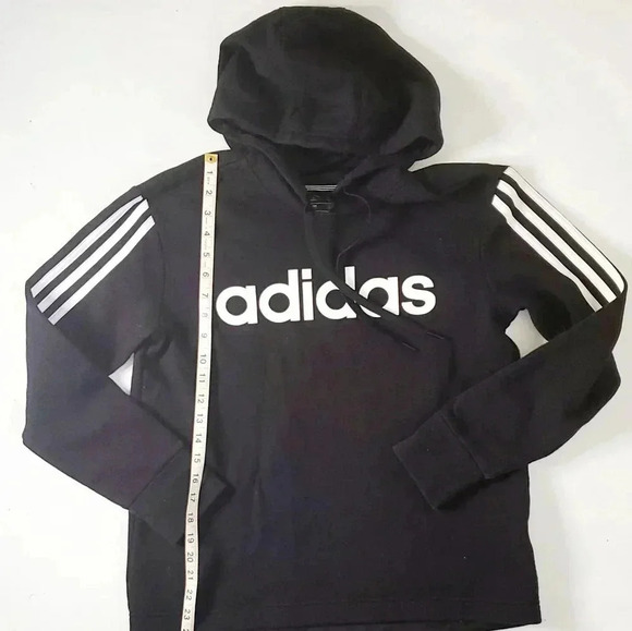Adidas Hooded Sweetshirt Original Black& white with  Graphic sz M - Picture 5 of 7